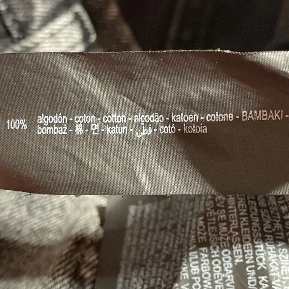 Zara High Waist Paper Bag Acid Wash Western Festival Boho Jean Shorts Size 6 - Picture 9 of 9